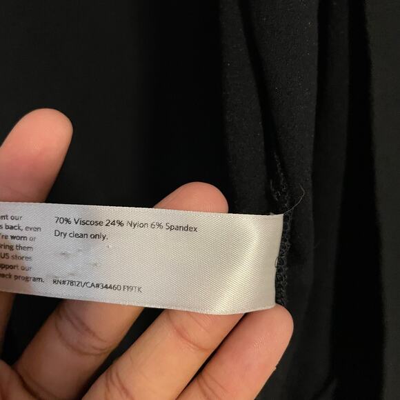 Eileen Fisher Womens Long Blazer Size Medium Black Viscose Stretch Open Normcore - Picture 3 of 7